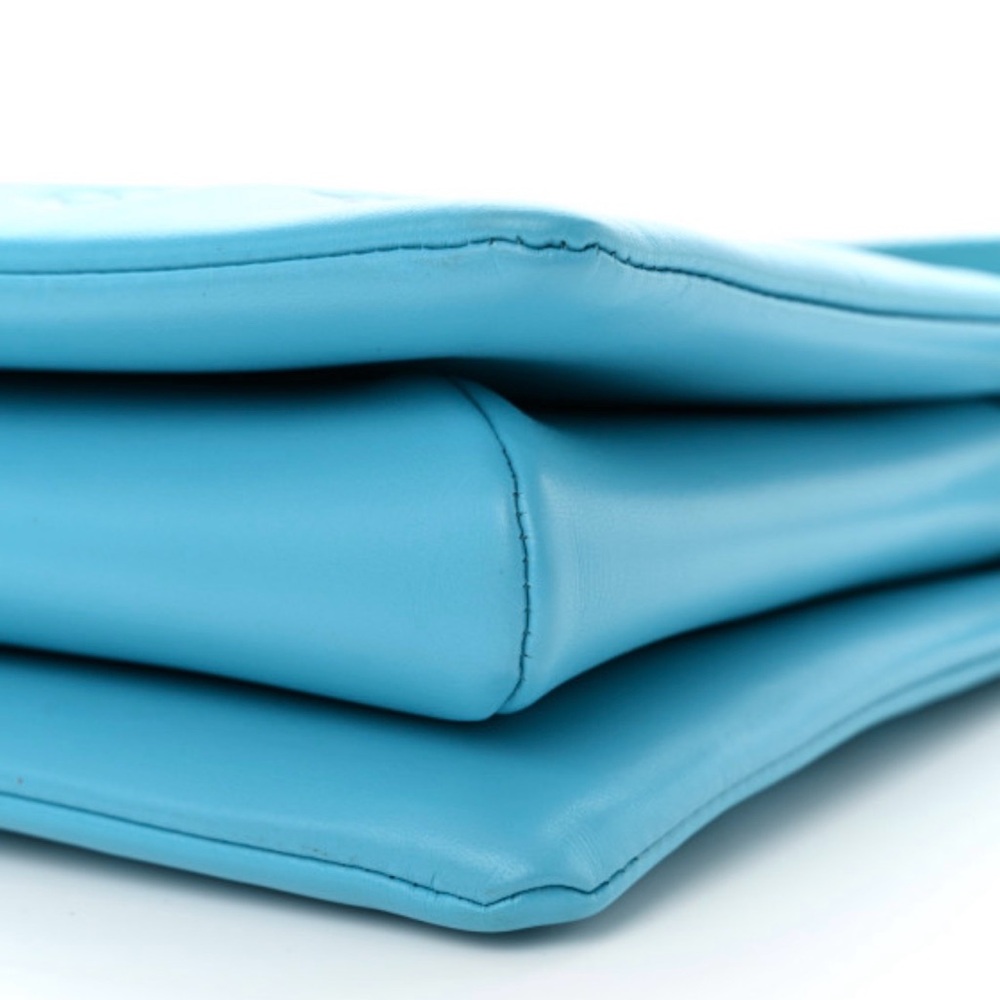 LOUIS VUITTON Lambskin Embossed Monogram Coussin PM in Turquoise - Picture 8 of 9